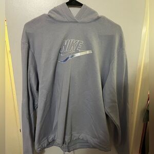 Light Blueish Periwinkle, Nike, Cropped Hoodie